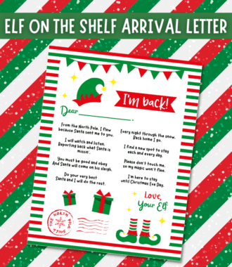 elf on the shelf arrival letter featured image