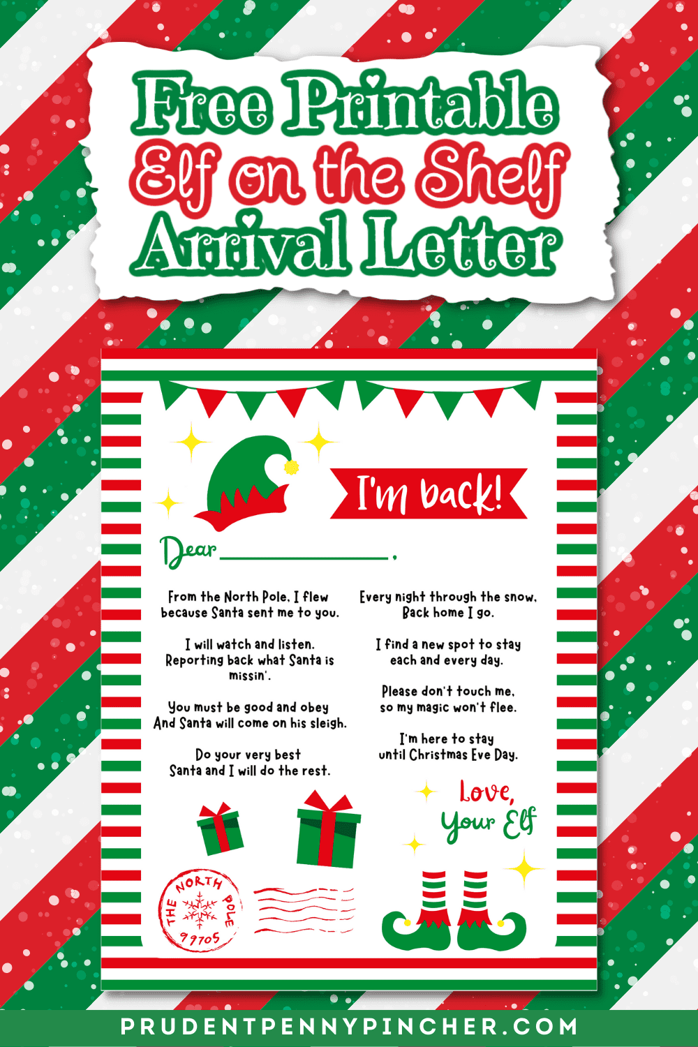 Free Printable Elf On The Shelf Arrival Letter Prudent Penny Pincher