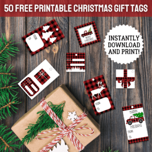 free printable buffalo plaid christmas gift tags