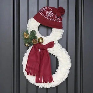 loop yarn wreath