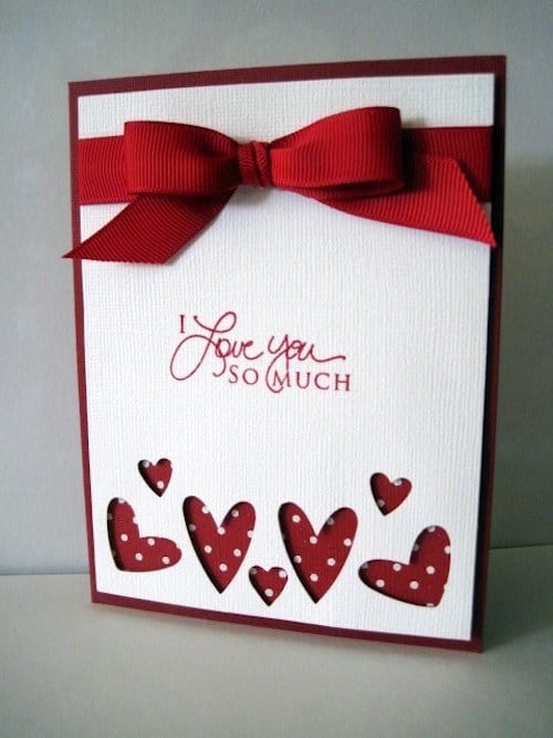 love you so much diy valentine card