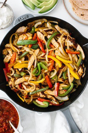 Chicken Fajitas with Bell Peppers and Onions
