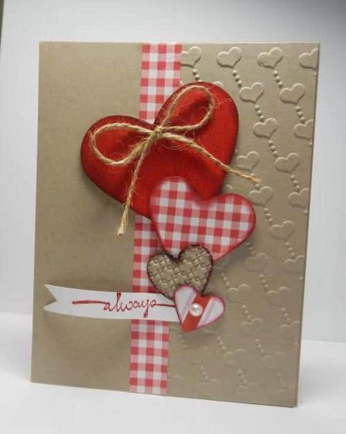 scrapbooking hearts card