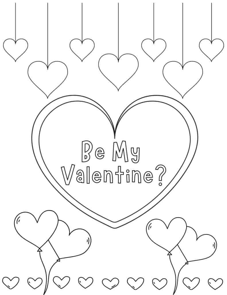 20 Free Valentine's Day Coloring Pages for Kids - Prudent Penny Pincher