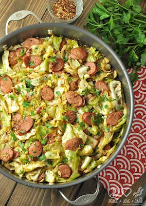 Fried Cabbage with Kielbasa