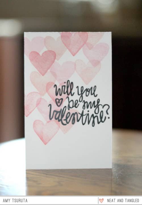 diy stamp valentine card