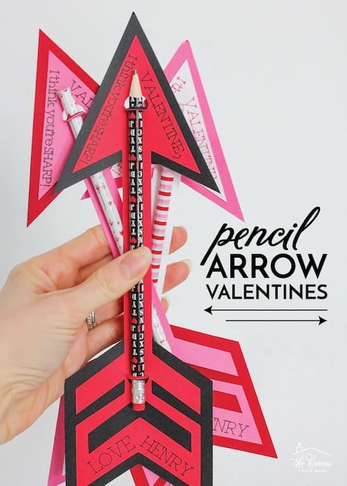 pencil arrow valentines