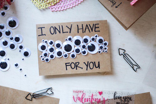 diy eyes for you card