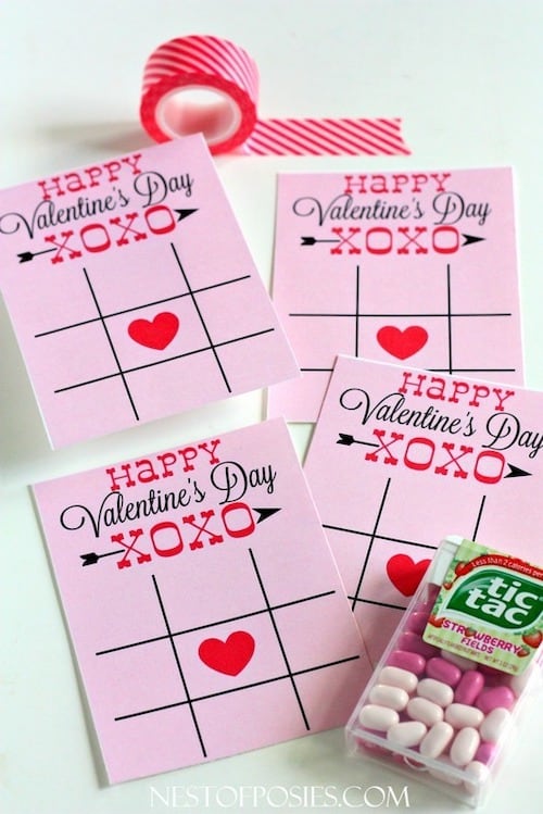 XOXO Tic-Tac-Toe Valentine Cards