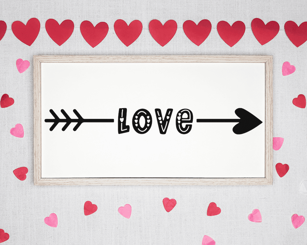 love arrow wall art