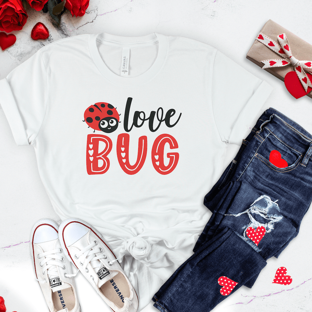 love bug Valentine's Day t-shirt svg