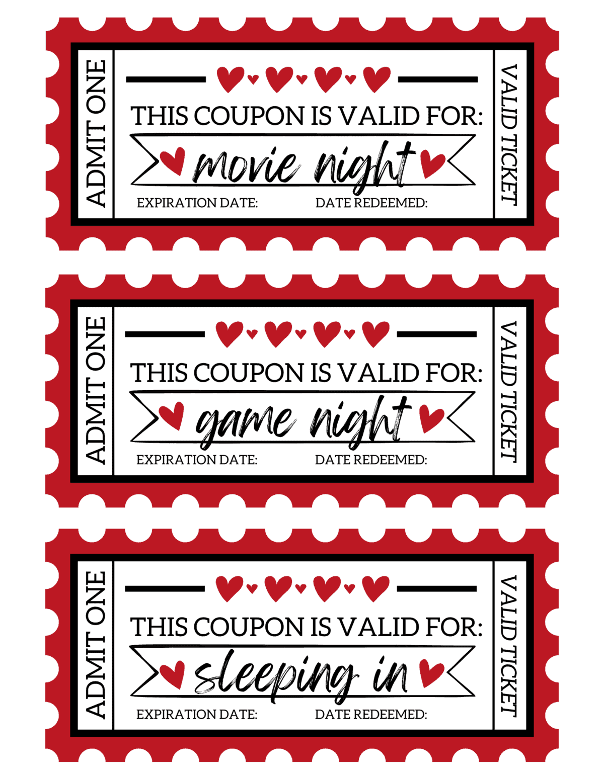 Free Printable Love Coupons For Him