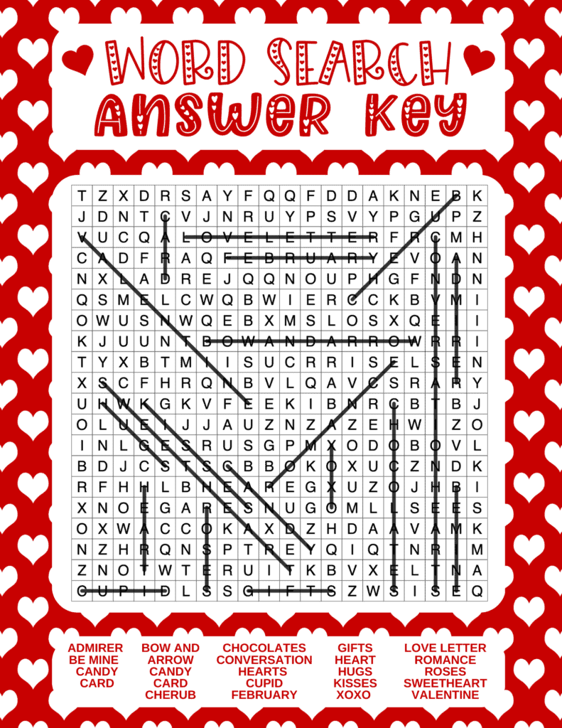 Free Printable Valentine's Day Word Search Prudent Penny Pincher