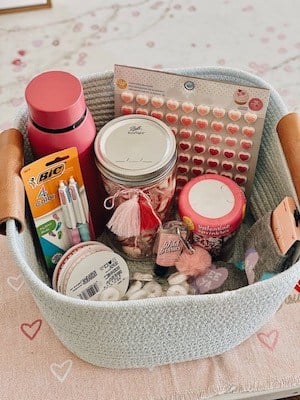 kids valentine gift basket idea