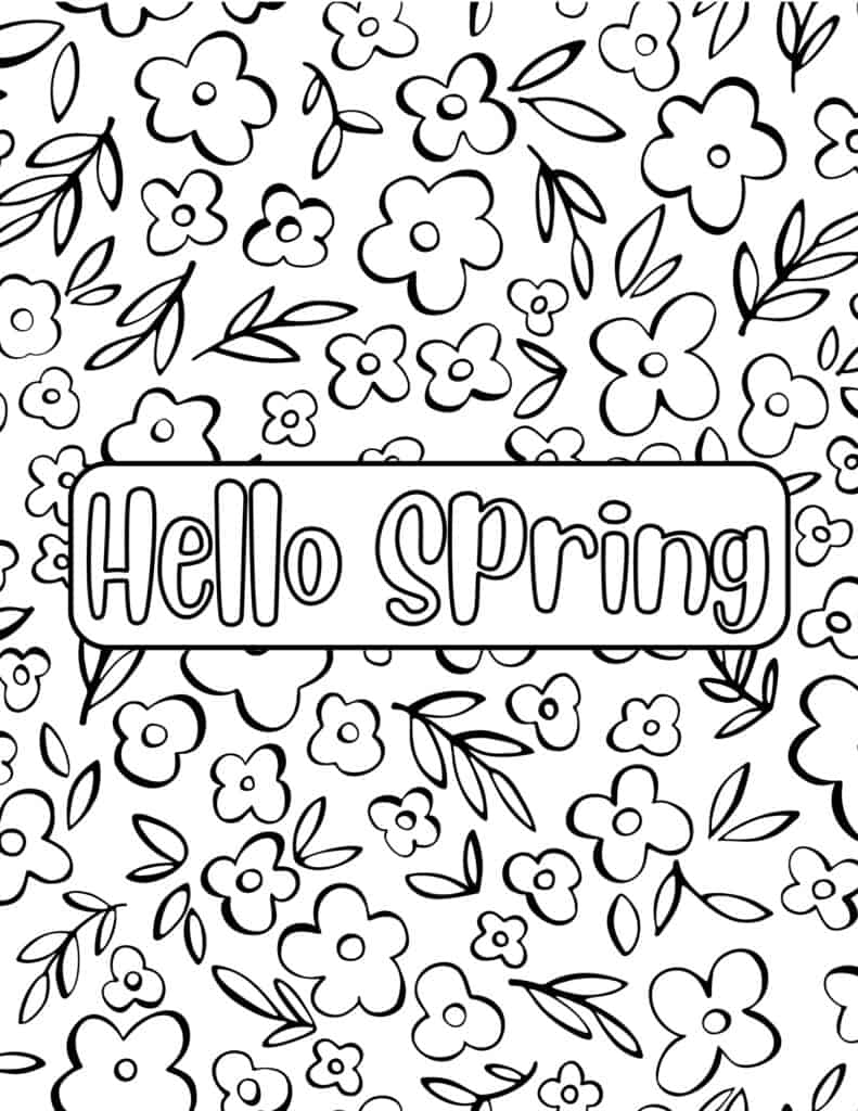 Spring Coloring Pages To Print