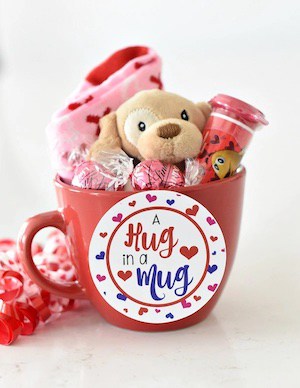 kids valentine gift basket idea