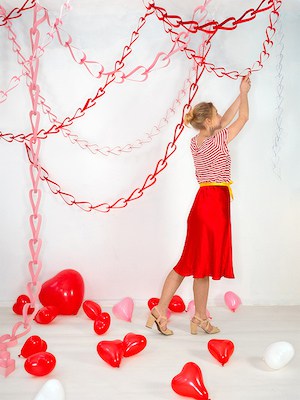 Valentine's Day heart garland