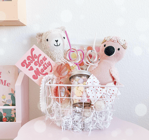 kids valentine gift basket
