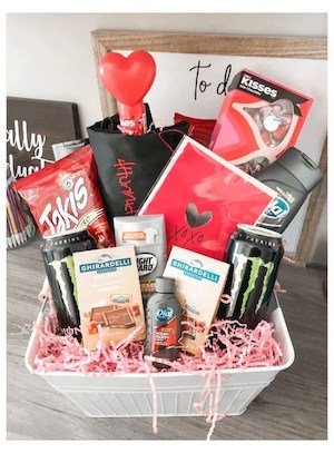 valentine gift basket for him
