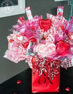 candy bouquet valentine gift basket