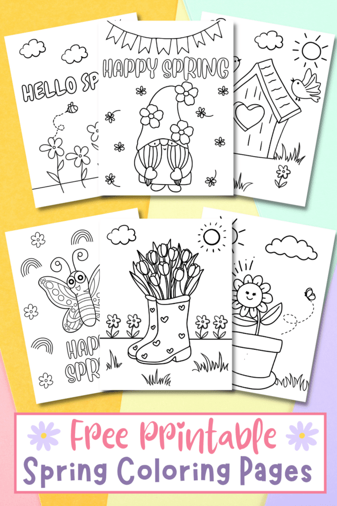 free printable spring coloring pages for kids and adults
