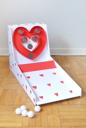 skee ball Valentine's Day party game for kids