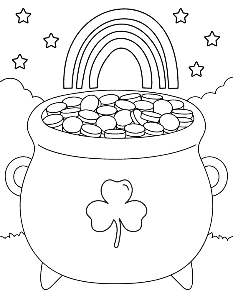 st patrick's day coloring page
