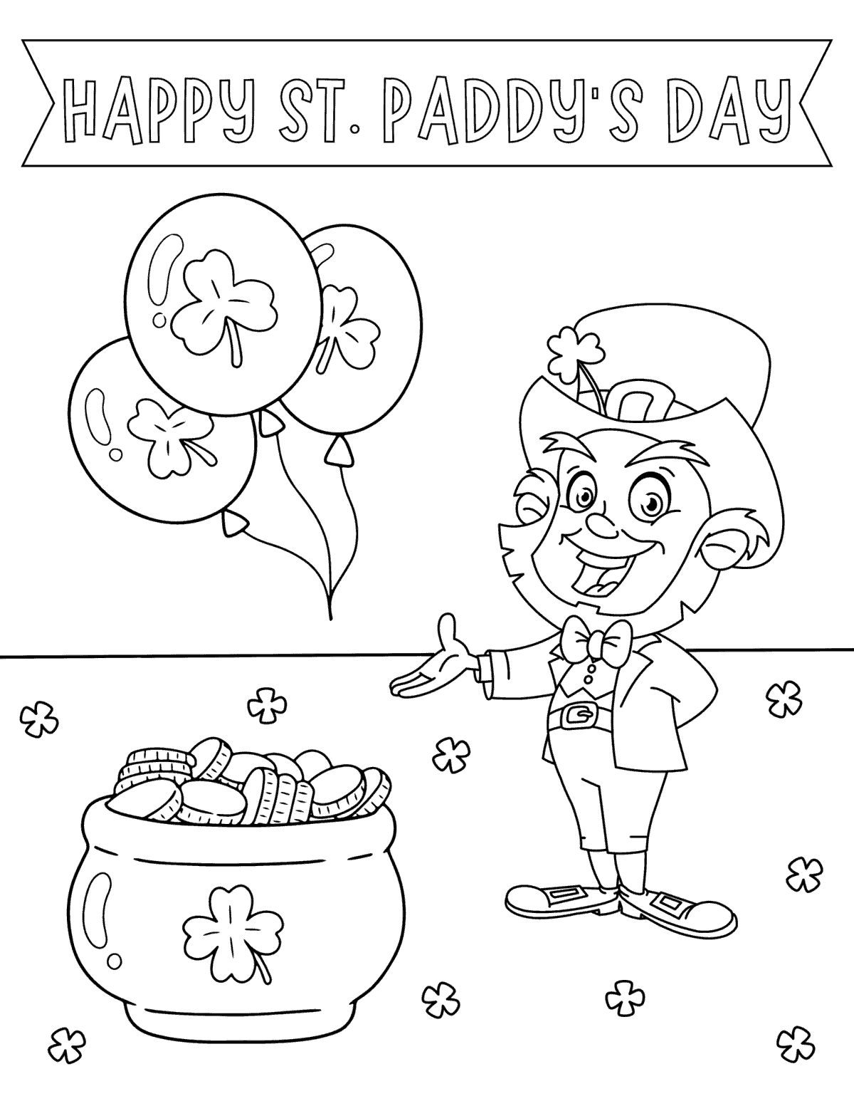 leprechaun coloring page