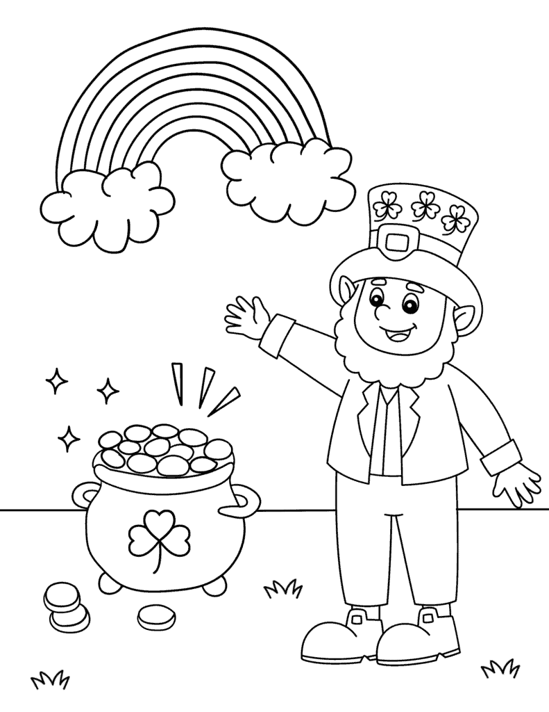 Leprechaun St. Patrick's Day Coloring Page