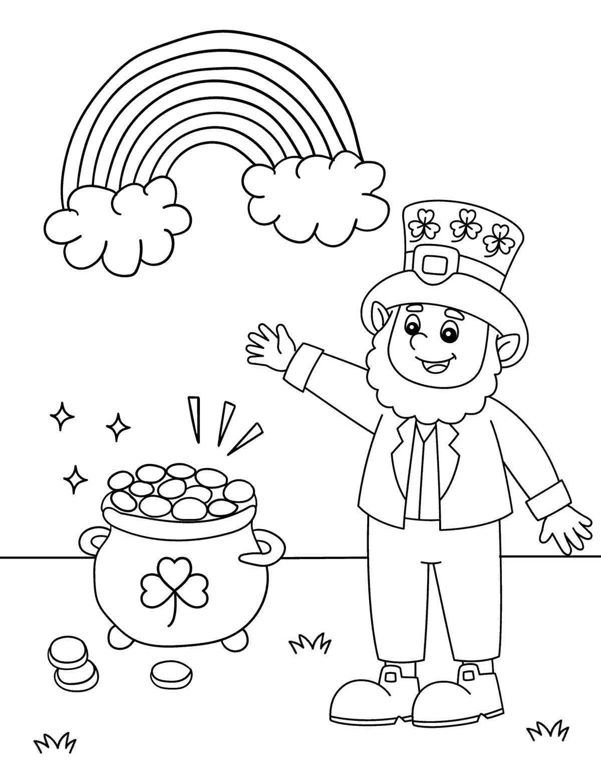 leprechaun coloring page