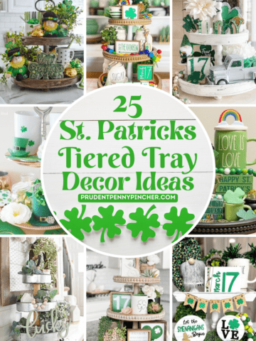 st. patrick's day tiered tray decor