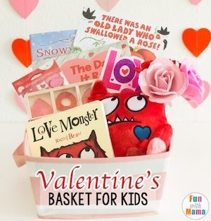kids valentine gift basket idea