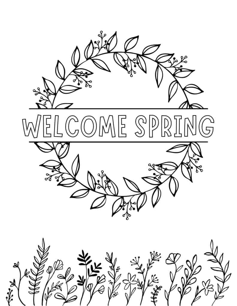 welcome spring wreath