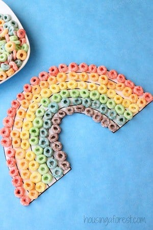 fruit loop rainbow craft for kids