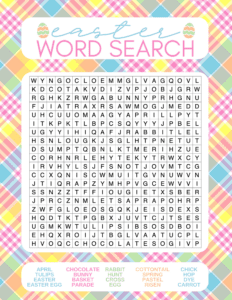 Free Printable Easter Word Search for Kids - Prudent Penny Pincher