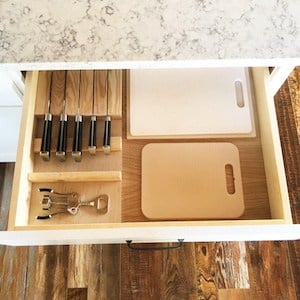 in drawer knife block