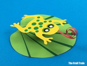 frog on lily pad spring craft for kids
