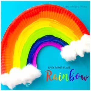 paper plate rainbow craft for kids