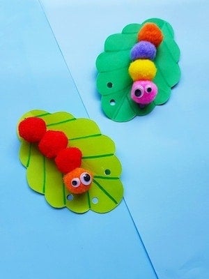 caterpillars spring craft for kids