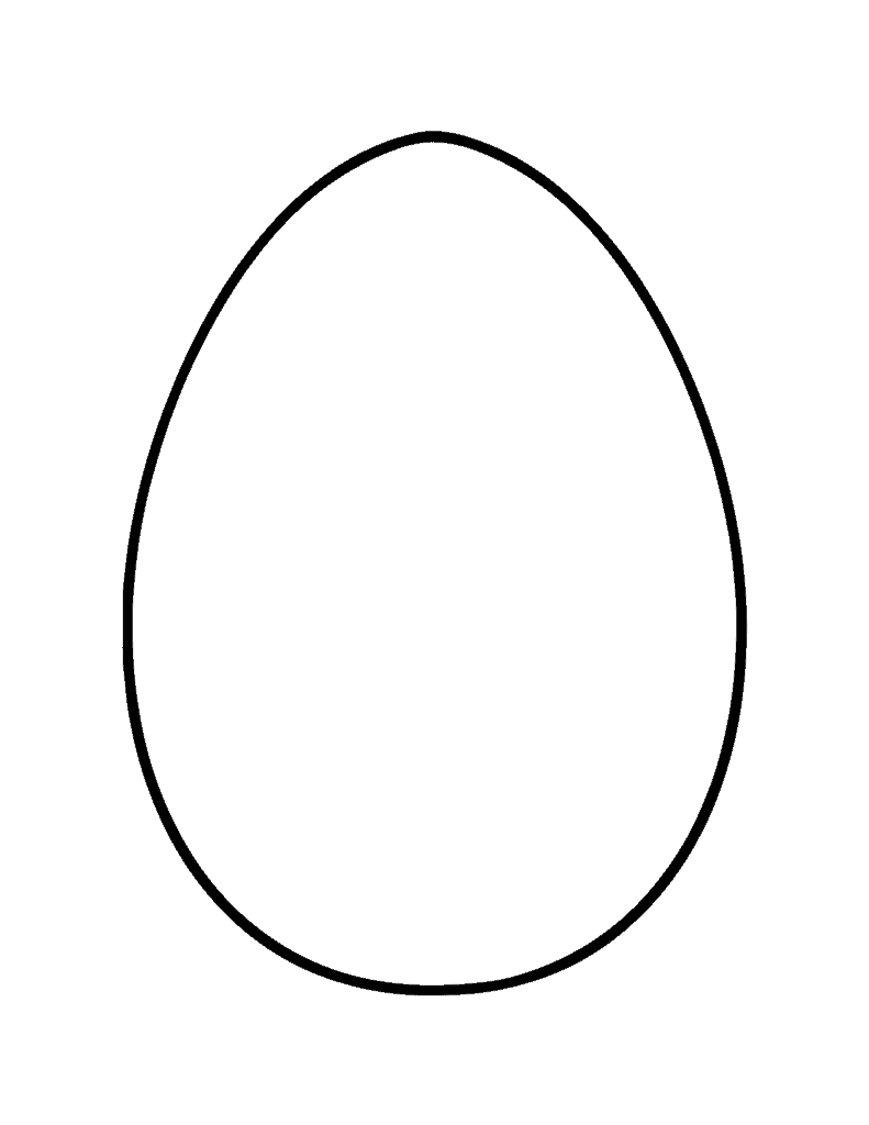 blank EASTER EGG template