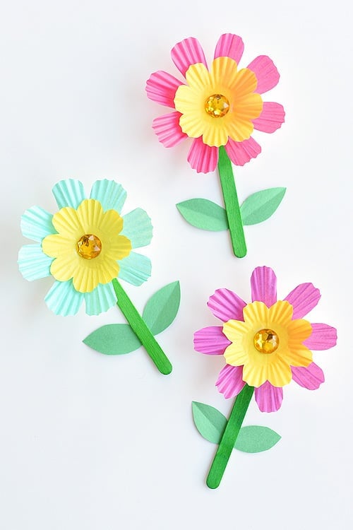 cupcake liner flowers