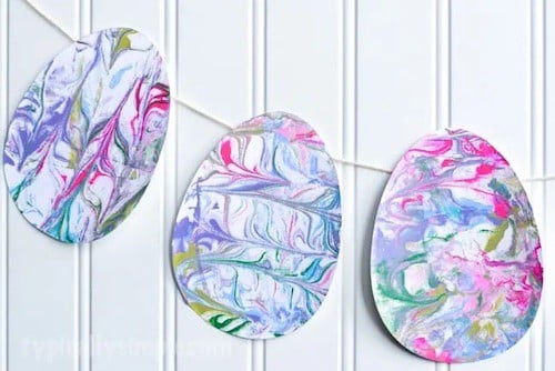 marbled paper eggs
