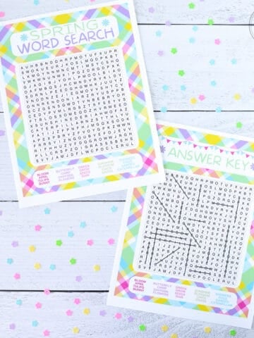 free printable spring word search puzzle