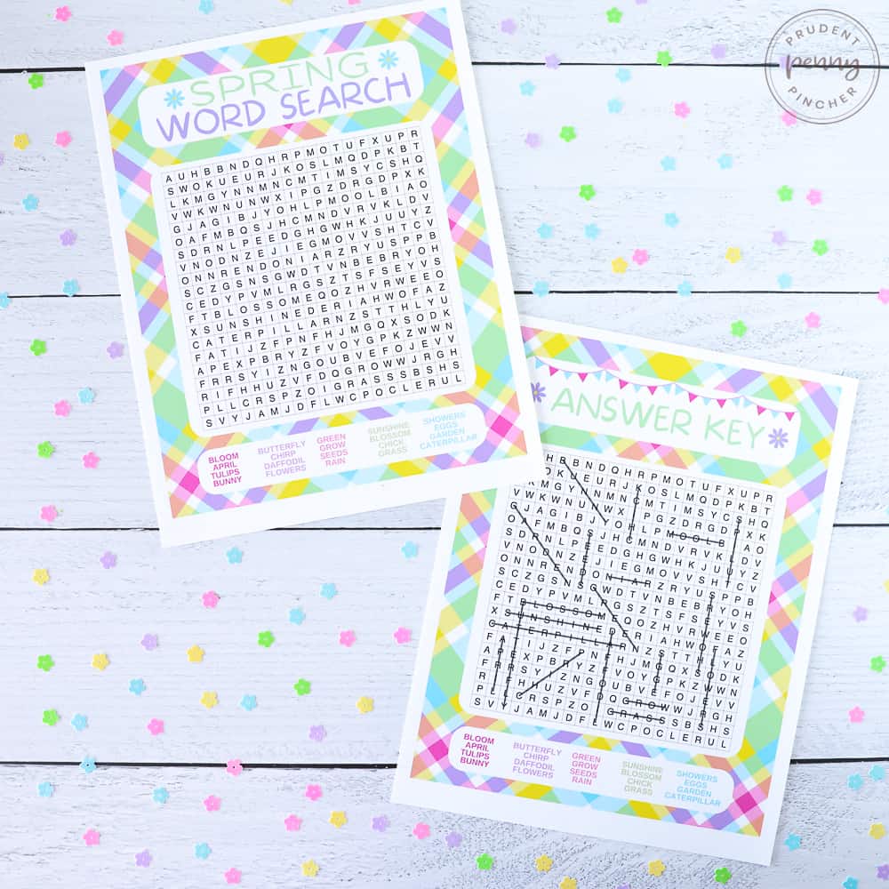 free printable spring word search puzzle