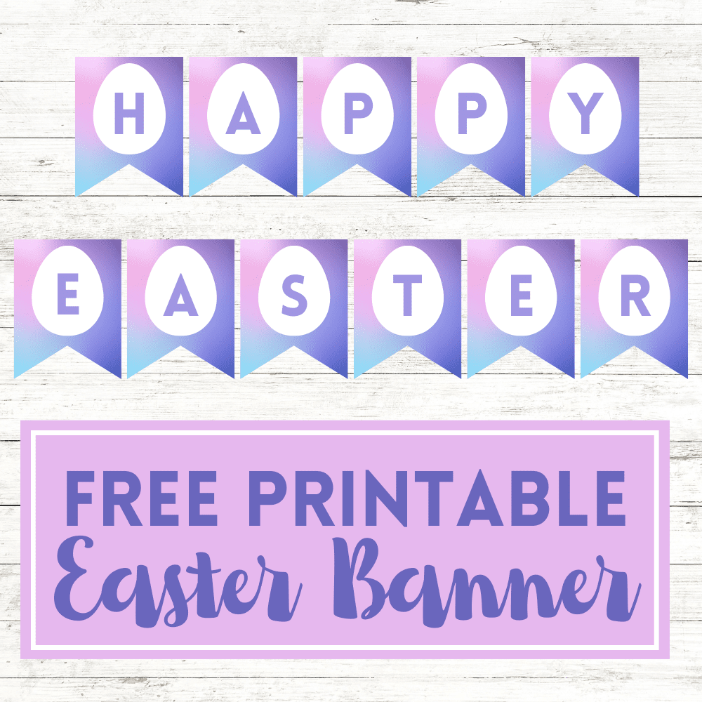 free printable happy easter banner