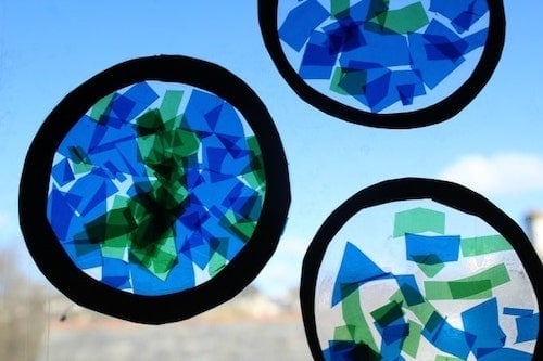 tissue paper sun catchers