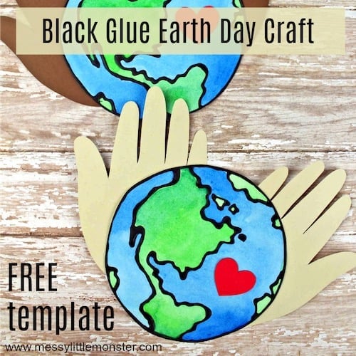 free printable earth template for kids