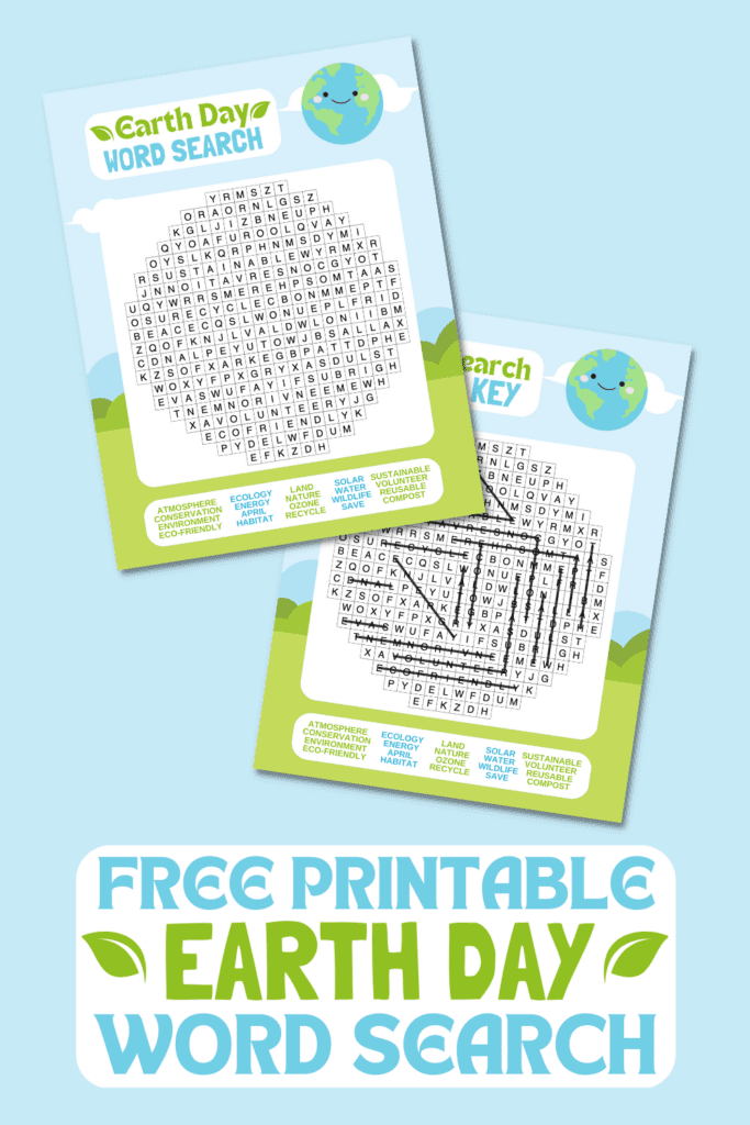 earth day word search with answer key