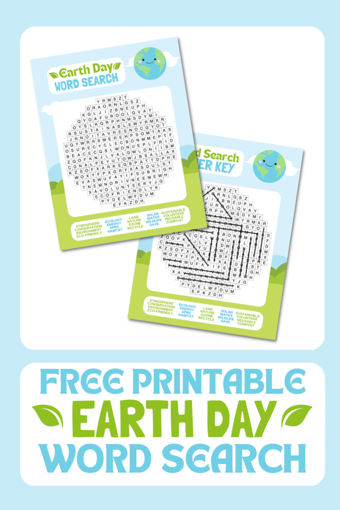 earth day word search with answer key