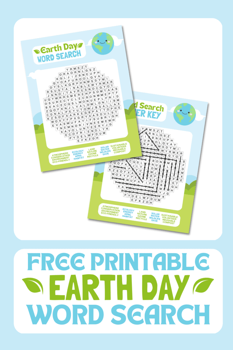 Free Printable Earth Day Word Search for Kids - Prudent Penny Pincher